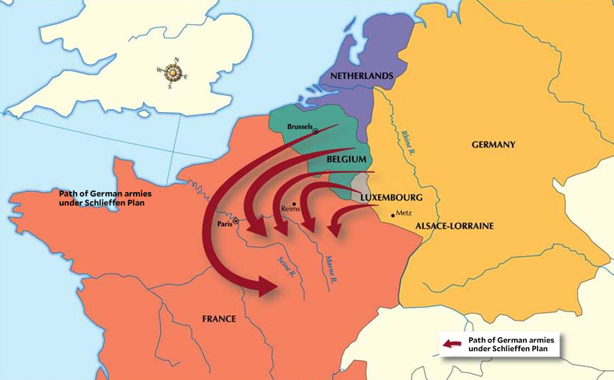 Германский план военных действий известный как план шлиффена подразумевал