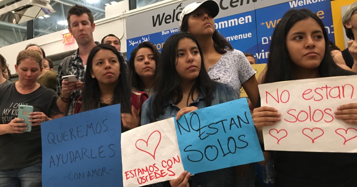 Inside the Noisy, Spontaneous, Airport Protest to Greet Separated ...