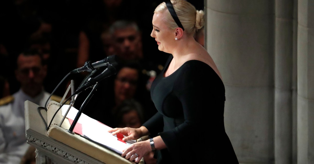 Meghan Mccain Disses Trump In Her Fathers Eulogy Mother Jones