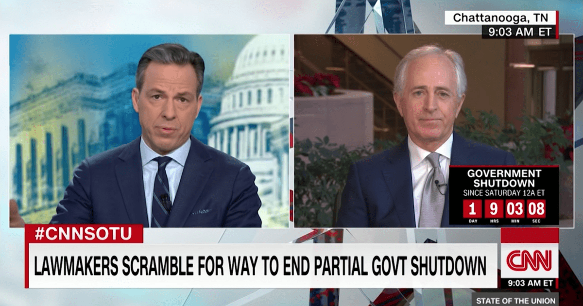 Sen. Bob Corker Calls Trump’s Government Shutdown “Purposefully ...