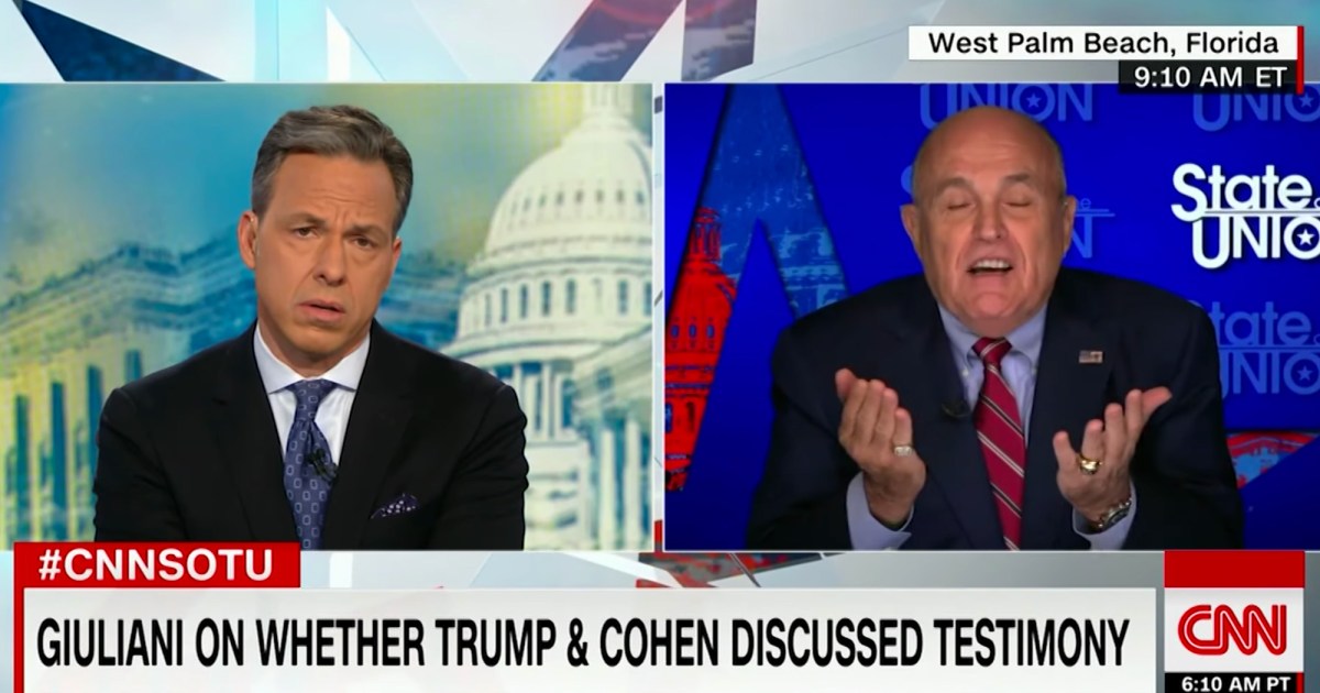 Giuliani Admits Trump May Have Spoken to Cohen About Congressional ...