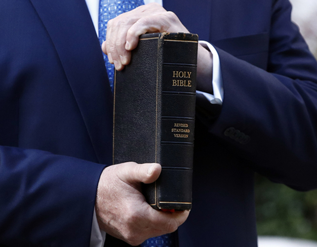 Oops—Trump Brought the Wrong Bible to His Church Stunt – Mother Jones