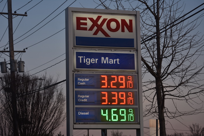 A sign for an Exxon station
