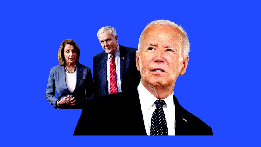 Joe Biden looks over his shoulder at Nancy Pelosi and Rep. Lloyd Doggett, who appear to be talking about Biden in disconcerting tones.