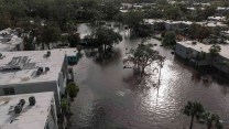 High flood waters in Florida after Hurricane Milton