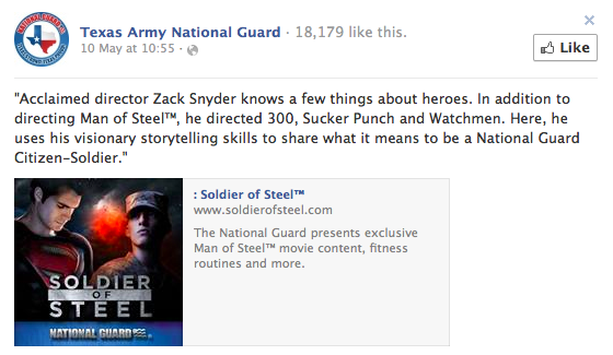 How The National Guard Is Using “Man of Steel” To Recruit You – Mother Jones