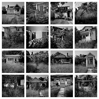 Some 45,000 abandoned houses pock Detroit. The ones pictured below are all found on one block. Detroit demolishes only 500 homes a year, thanks to concerns over lawsuits and environmental hazards, as well as lack of funds and ineptitude.