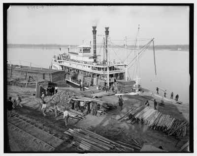 Angola Landing, State Penitentiary farm, Mississippi River, La.: Photo: Library of Congress