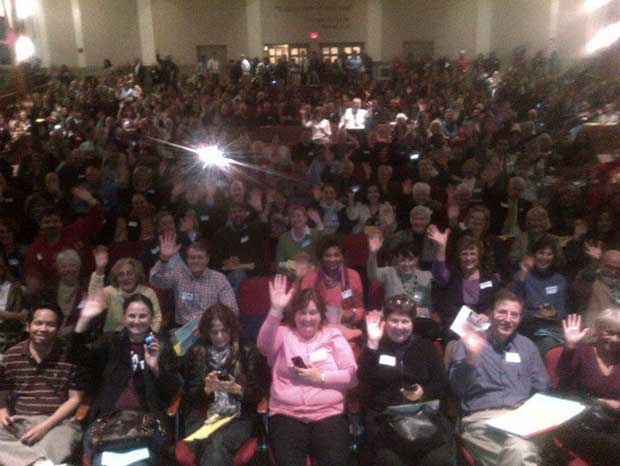 Volunteers at an Elizabeth Warren rally in Framingham, Massachusetts.: ElizabethforMA/Flickr