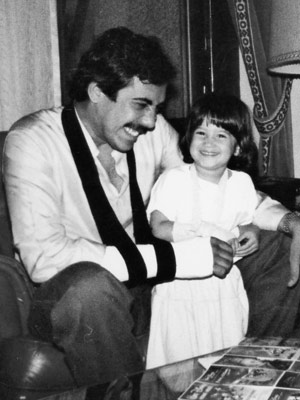 Fatima as a child with her father, Murtaza Bhutto: Photo courtesy Fatima Bhutto