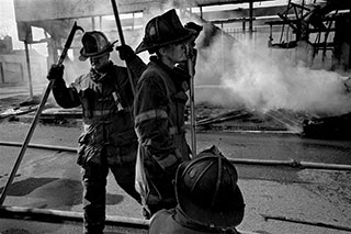 Shoddily equipped firemen face some 500 arsons a month.