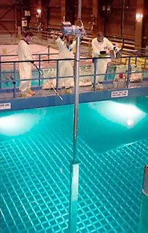 Example of a spent fuel pool. Credit: DOE via Wikimedia Commons.