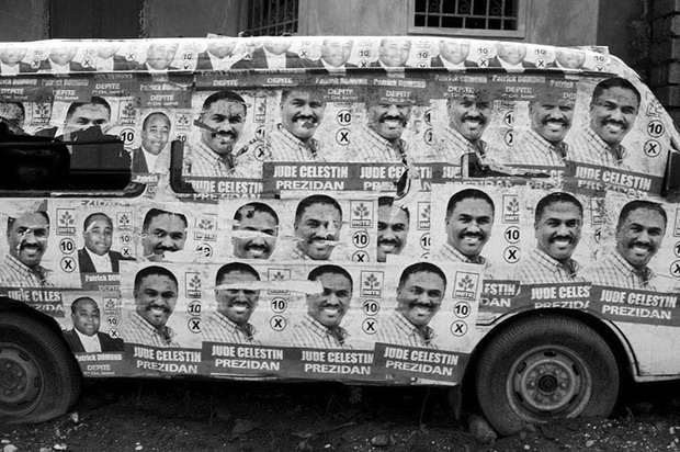 Election posters for losing Presidential candidate Rene Celestin are still Prevalent throughout Haiti, including on the road to Jacmel. 