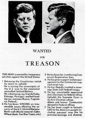 John Birch Society fliers like these circulated in Dallas before the JFK assassination.
