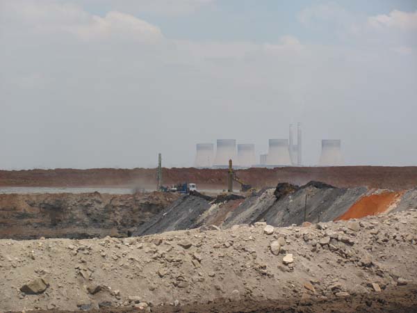 Kendal, as seen from a nearby mine. Eskom, which owns the plant, estimates that 15 additional mines will be needed in the region by 2015 to supply coal to the plants.