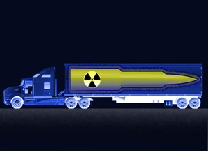 Truck: Aleksandr Volodin/istock; missile: simplesample/shutterstock