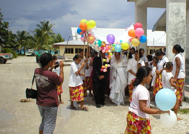 Wedding on Funafuti atoll, Tuvalu.: Credit: © Julia Whitty.