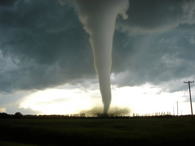 An F5 tornado. Credit: Justin Hobson (Justin1569 at en.wikipedia), via Wikimedia Commons.: An F5 tornado. Credit: Justin Hobson (Justin1569 at en.wikipedia), via Wikimedia Commons.