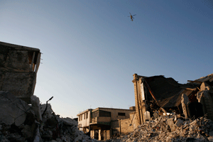 Post-quake, power lines down. Photo credit United Nations Photo/Flickr