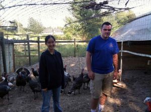 Janelle, 16, and Zach, 20, are two of the Thode family turkey farmers. 