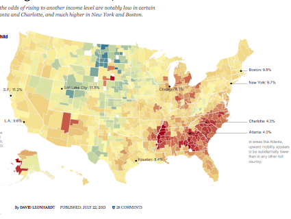 Map: Social Mobility in America, City By City – Mother Jones