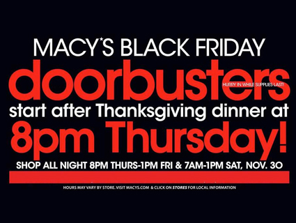 Macy's sales thanksgiving doorbusters